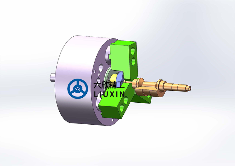 曲柄工件后拉浮動頂尖卡盤夾持方案