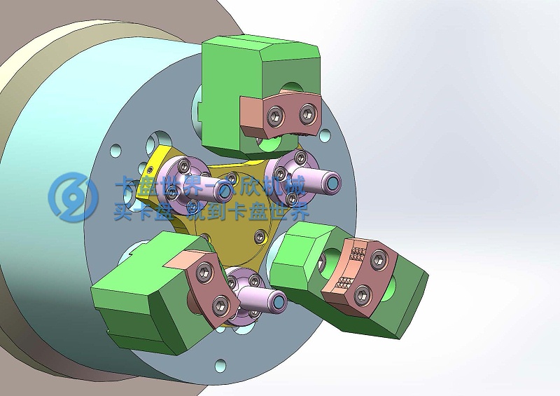 3檔從動齒后拉卡盤夾持方案