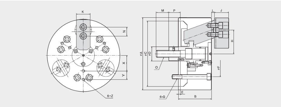3爪外后拉卡盤(pán)
