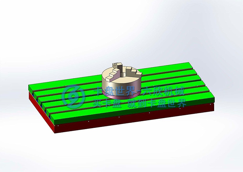 加工中心工作臺手動卡盤連接方案