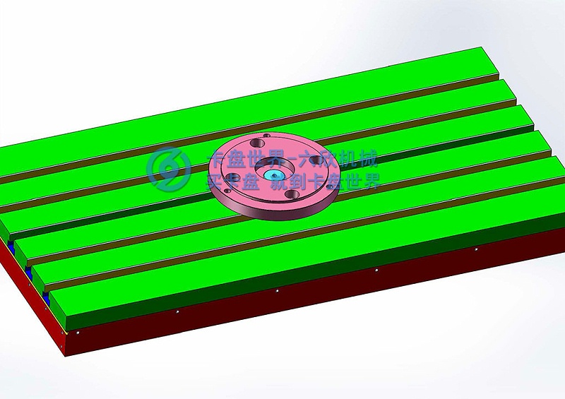 加工中心工作臺手動卡盤連接方案