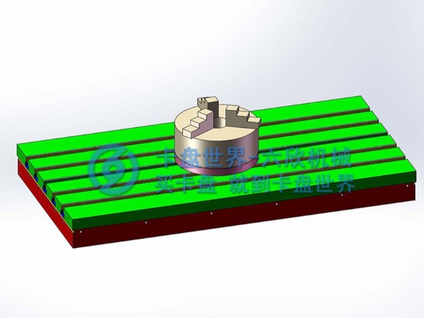 加工中心工作臺手動卡盤連接方案